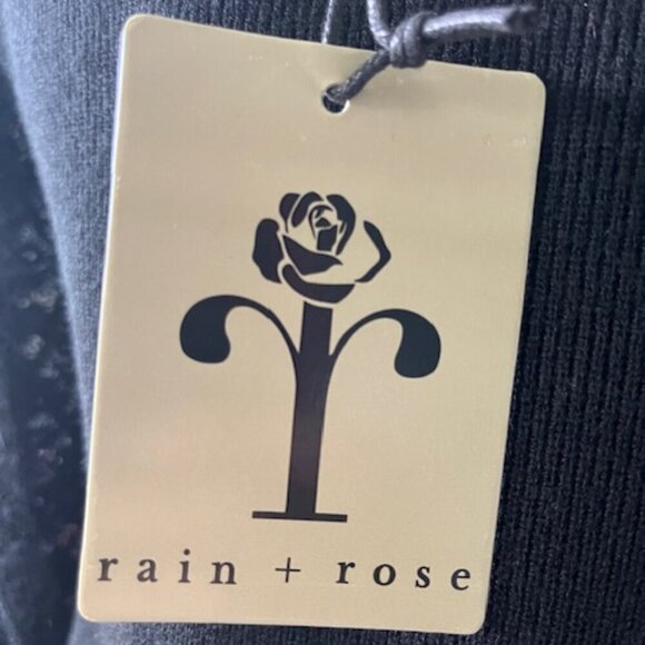 Rain + Rose Women's Lace Long Sleeves Pullover Sweetheart Neck Top Black XL NWT - Picture 10 of 13